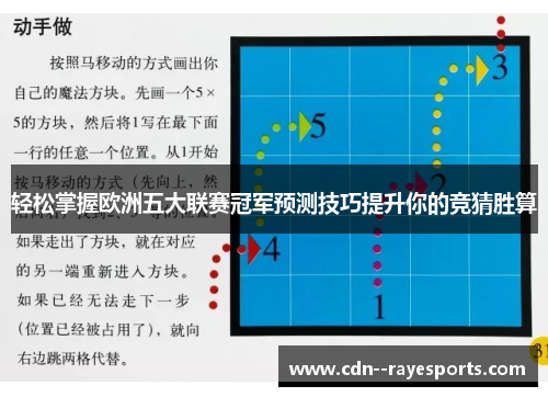轻松掌握欧洲五大联赛冠军预测技巧提升你的竞猜胜算 轻松掌握欧洲五大联赛冠军预测技巧提升你的竞猜胜算